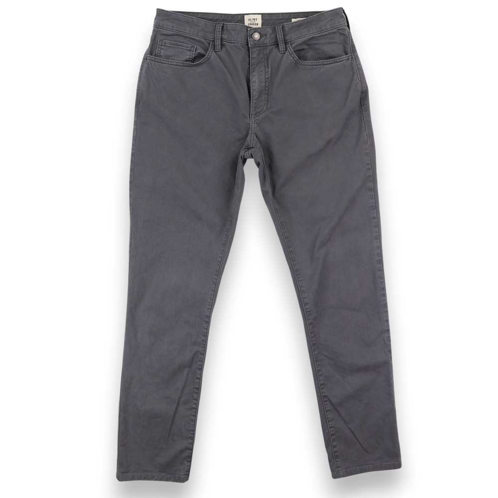 Flint And Tinder Jeans Mens 31x31 Gray Athletic Tapered Fit Stretch Chino